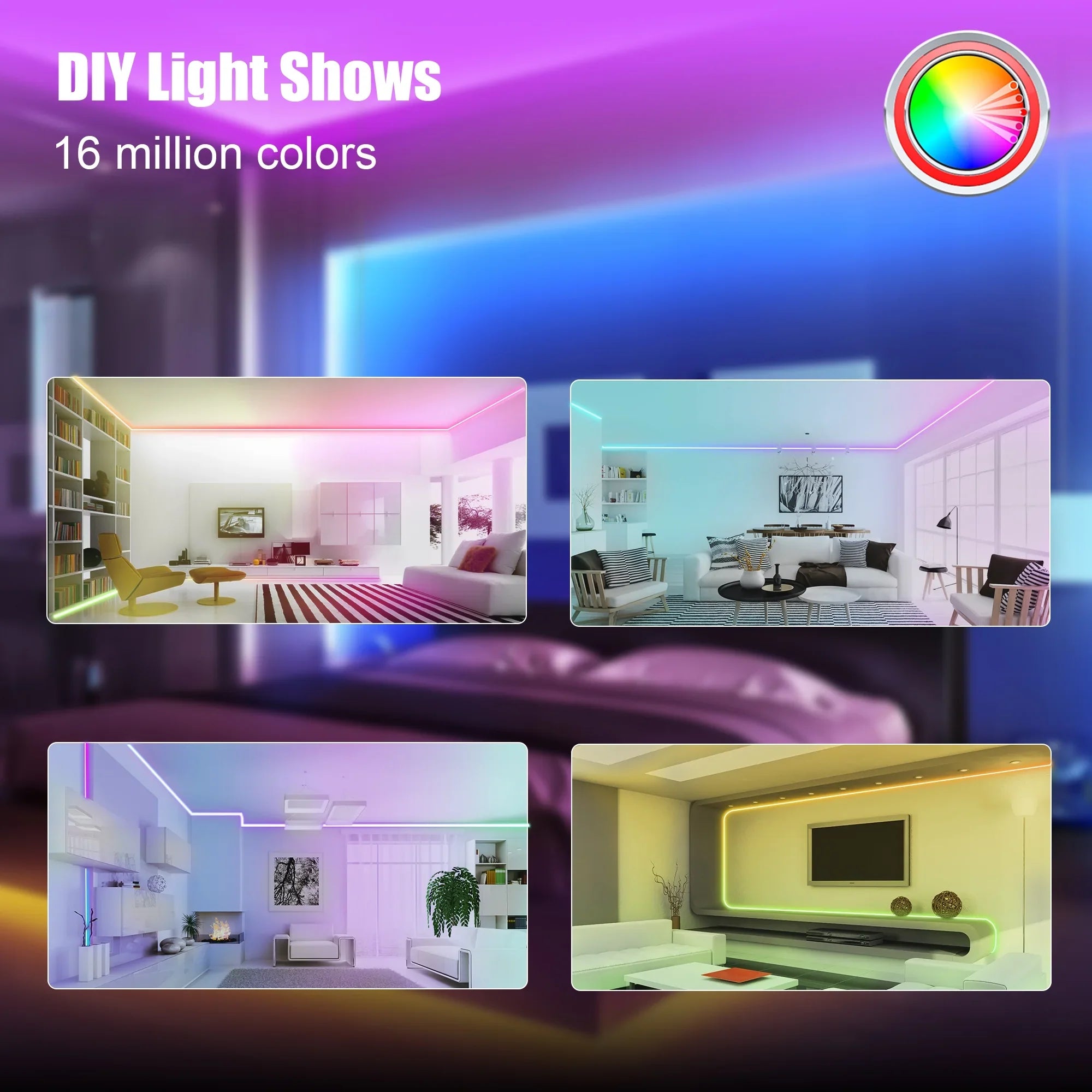 CheDux Flexible 9.8ft IP67 Waterproof Dimmable Lights LED Neon Light Strip With Remote Control Works With Alexa And Google, DIY Function, Music Sync For Wall, Living Room And Outdoor Decoraction