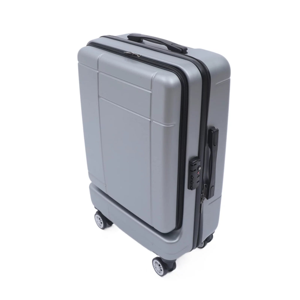Wuzstar 24" Traveling Luggage PC+ABS Luggage Bags with TSA Lock Resilient Spinner Wheels Hardside Carry On Suitcase , Silver