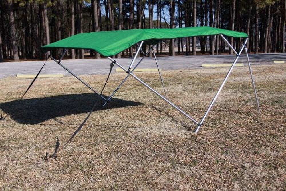 New Green Vortex Pontoon / Deck Craft 4 Bow Bimini Top 8' Long, 8' Wide 91-96" Wide, 54" High, Complete Kit, Frame, Canopy, and Hardware (FAST SHIPPING - 1 TO 4 BUSINESS DAY DELIVERY)