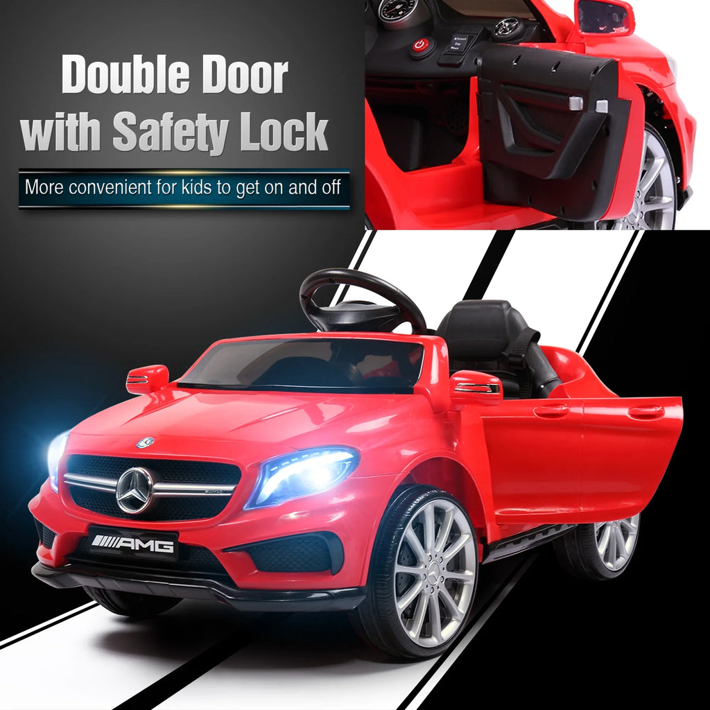 TOBBI 6V Licensed Mercedes Benz Kids Ride on Car W/ Remote Control Lights Music Age 3-6 Child, Red