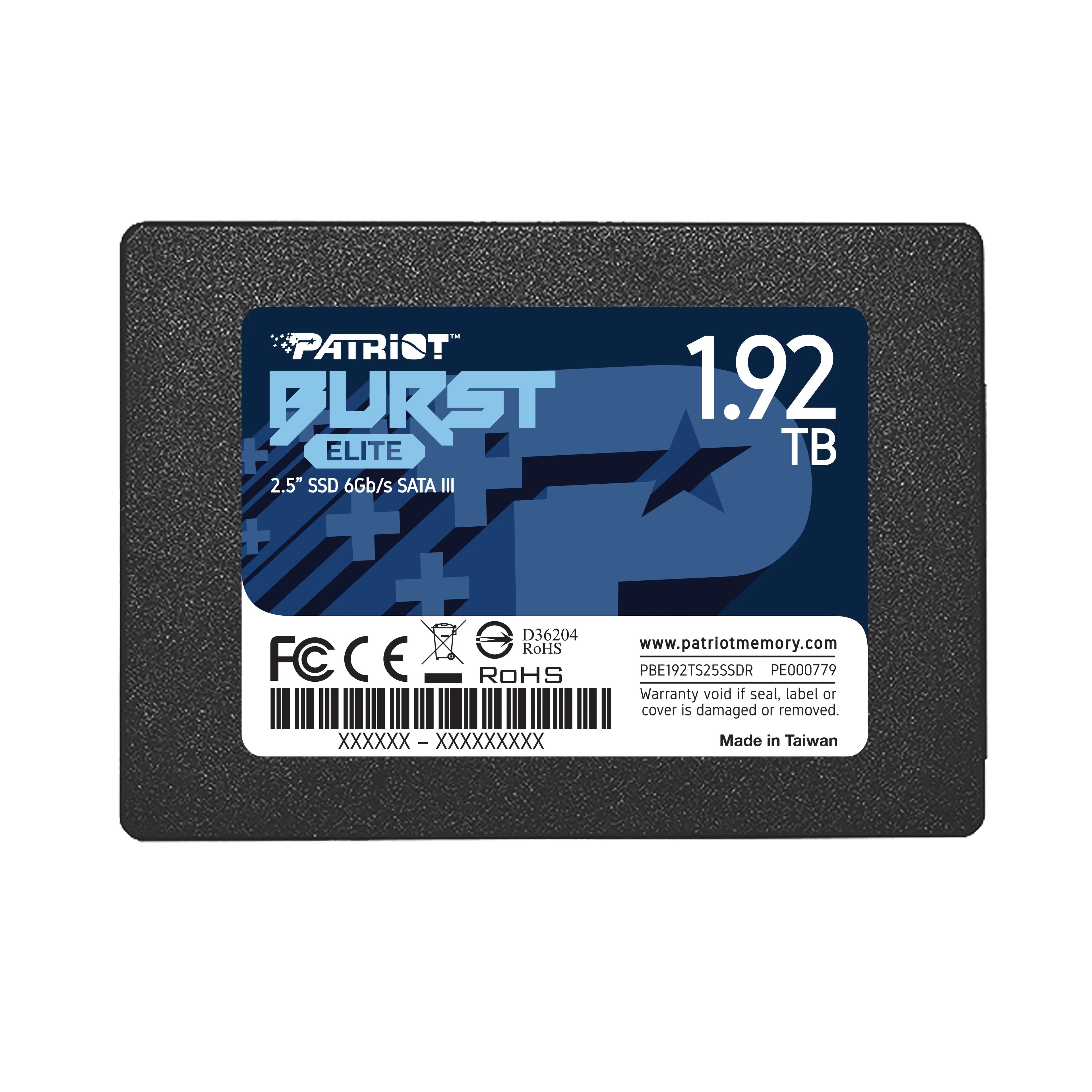 Patriot Burst Elite 1.92TB Internal SSD - SATA 3 2.5" - Solid State Drive - PBE192TS25SSDR