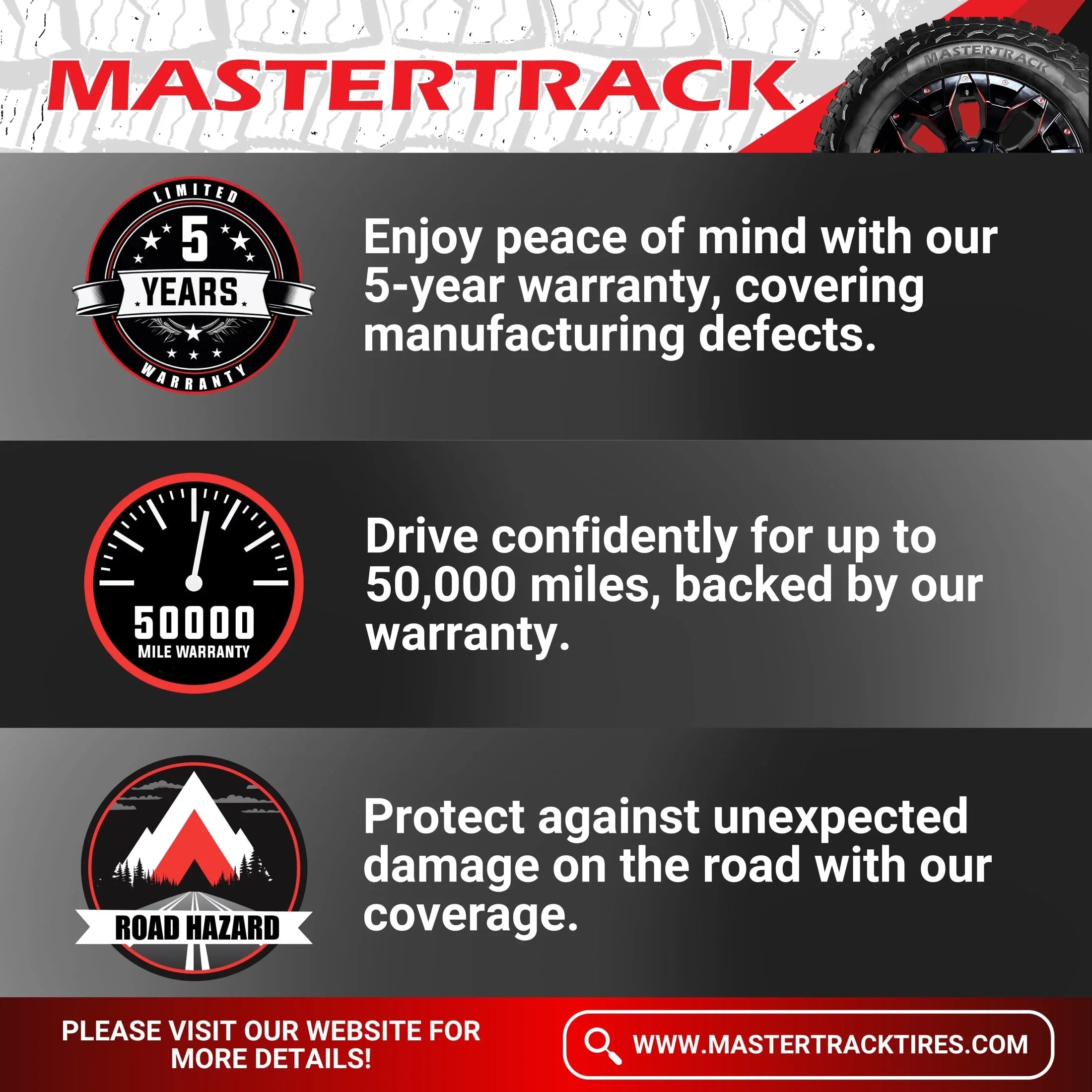 Mastertrack BADLANDS AT All Terrain LT275/65R18 10 Ply E 123S SUV Light Truck Tire 275/65/18(Tire Only)