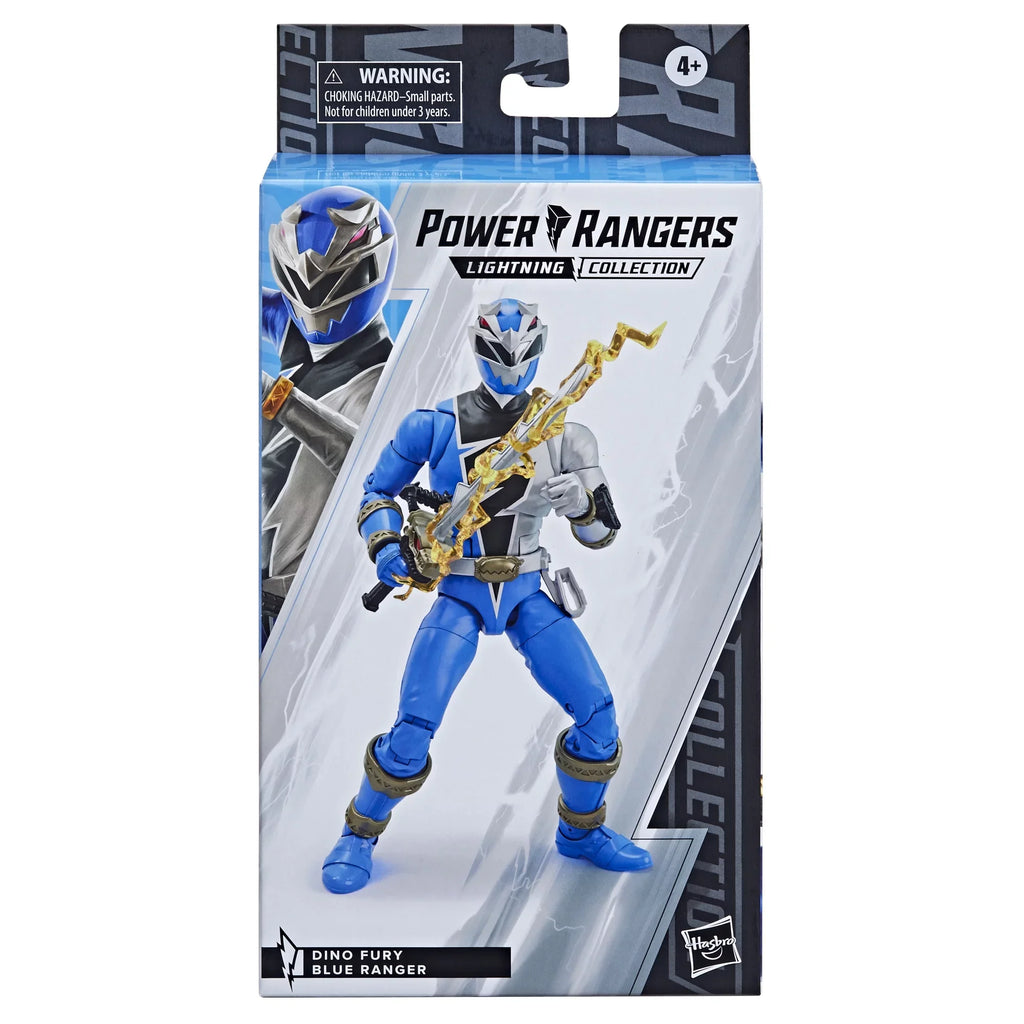 Power Rangers Lightning Collection Dino Fury Blue Ranger 6-inch Premium Collectible Action Figure Toy with Accessories