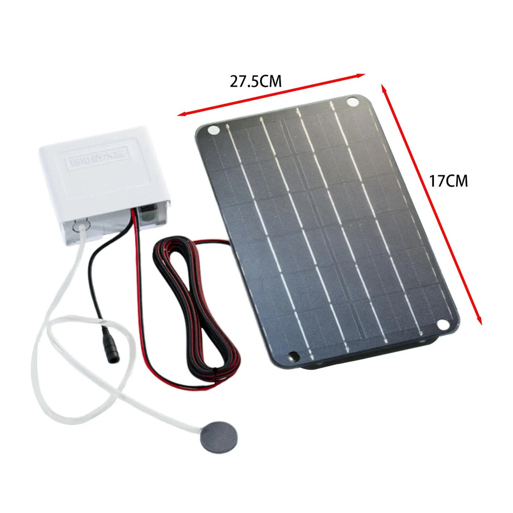 simhoa Solar Air Pump,Aquarium Air Pump Oxygenator Silent Eco Friendly,6V Solar Pond Aerator Solar Powered Pond Pump Hydroponics