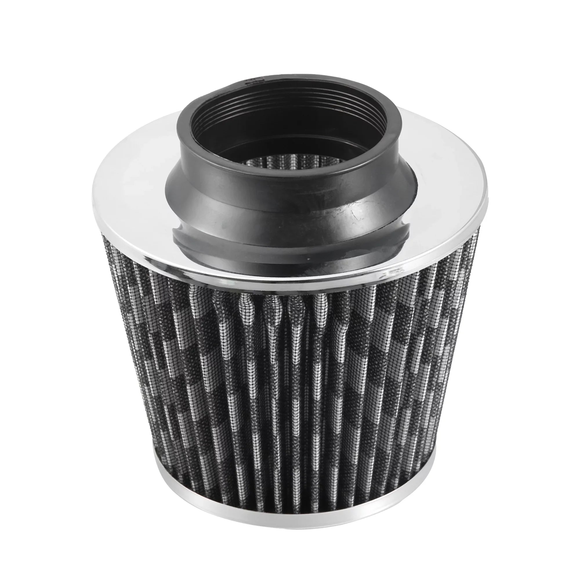 1pcs 2.7" 70mm Reducer Ring Inlet Cold Air Intake Cone Replacement Washable Clamp on Dry Air Filter Carbon Fiber Pattern