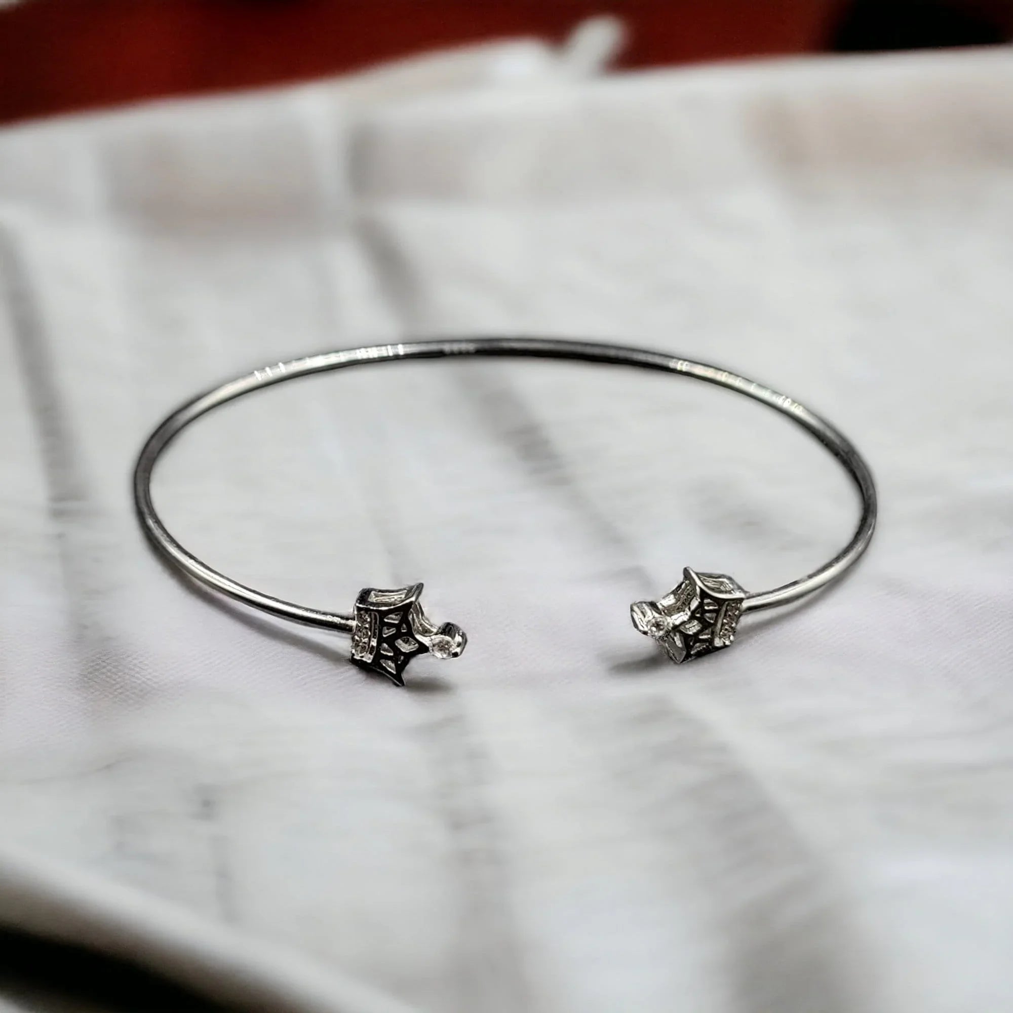 Crown Bracelet With Open Ends Solid Silver CZ cuff style jewelry Handmade Kada Adjustable Bracelet Best Gift idea Girls