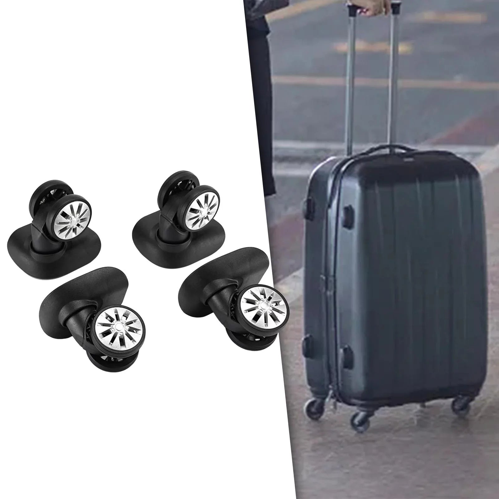 4Pcs Luggage Wheels Replacement Caster Wheels Trolley Case Suitcase Bag