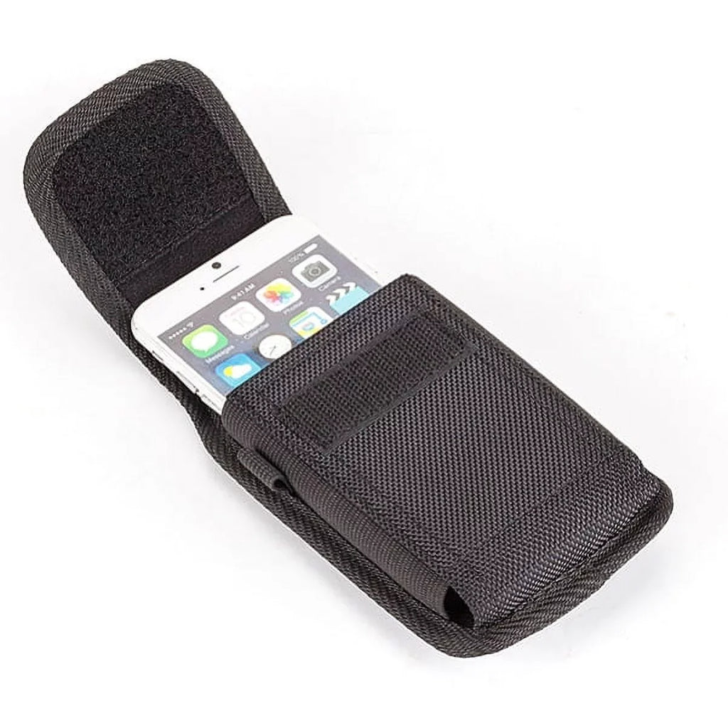 Rugged Case Belt Holster w Retractable White Type-C USB Cable Charge Sync Power Wire D1A Blackberry Motion - BLU G9, Vivo XI Plus - Coolpad Legacy - Google Pixel XL 3a XL 3 XL 2 XL