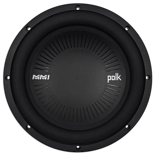 (2) Polk Audio MM1042DVC 10” 1200w Car/Marine Audio Subwoofers Subs+Crossover