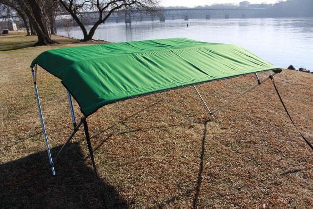 New Green Vortex Pontoon / Deck Craft 4 Bow Bimini Top 8' Long, 8' Wide 91-96" Wide, 54" High, Complete Kit, Frame, Canopy, and Hardware (FAST SHIPPING - 1 TO 4 BUSINESS DAY DELIVERY)