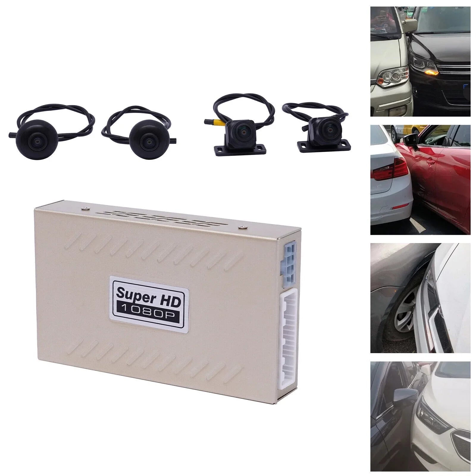 360° Bird View Panoramic System 4-camera 1080P Car DVR Recording Night Vision Recorder