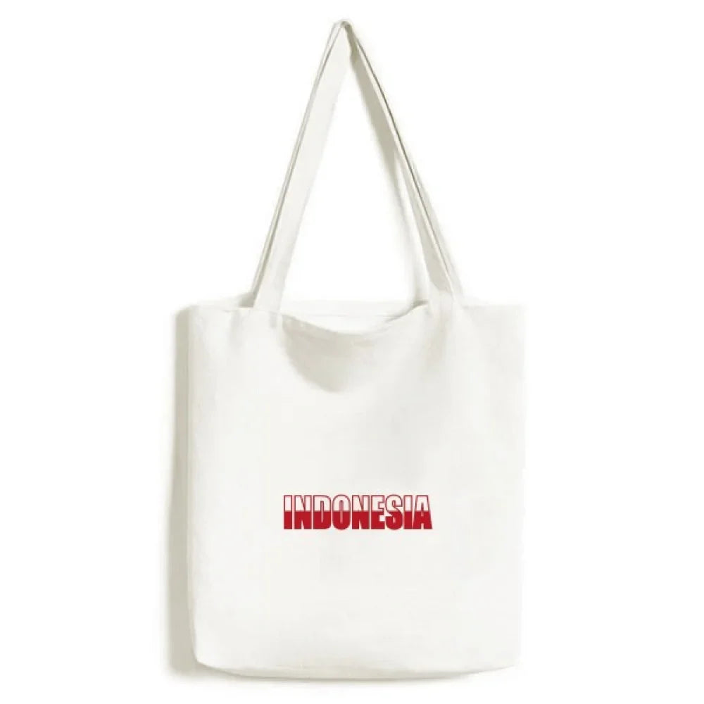 indsia country flag name tote canvas bag shopping satchel casual handbag