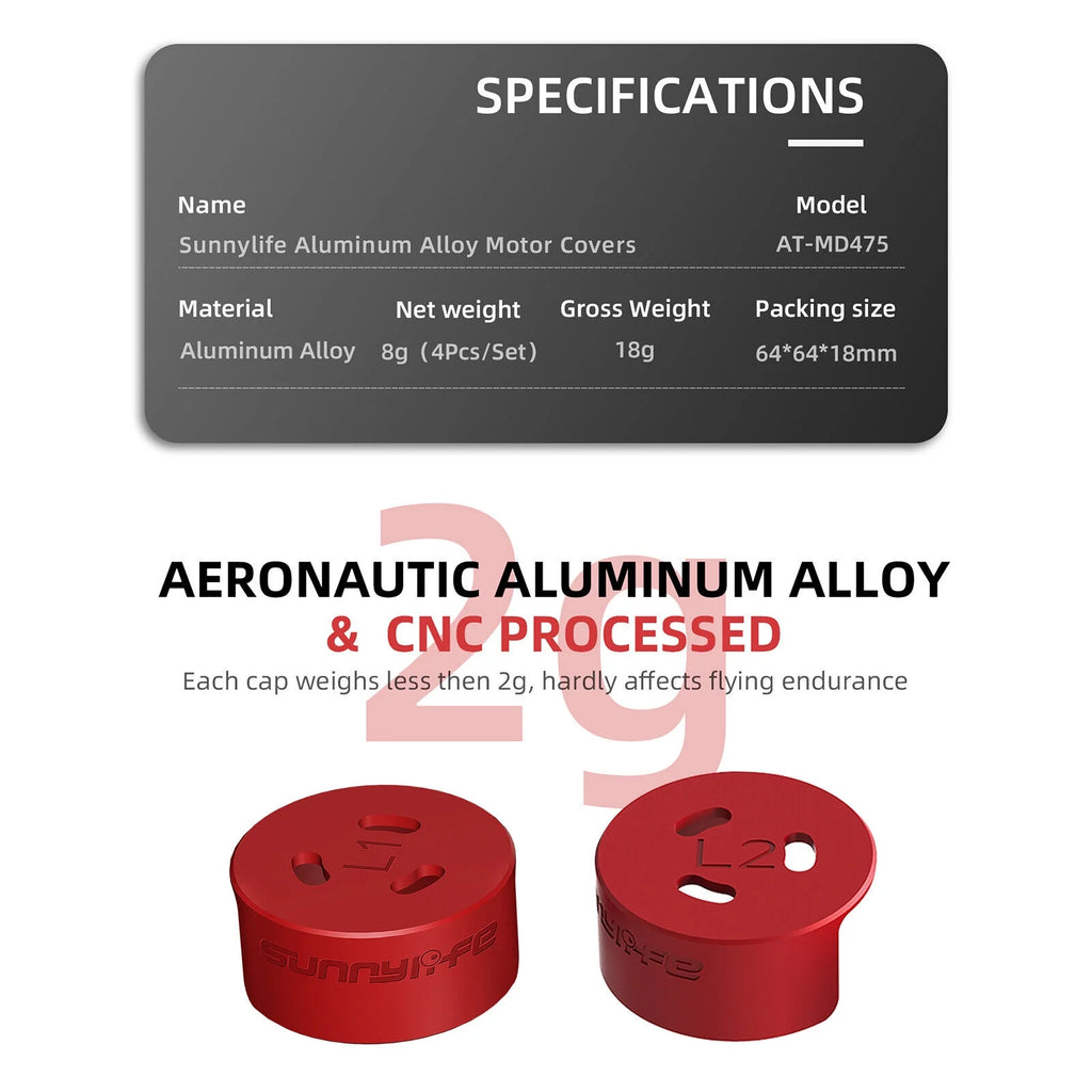 4Pcs Aluminum Motor Protection Protective Accessories DJI Avata Drone Protection