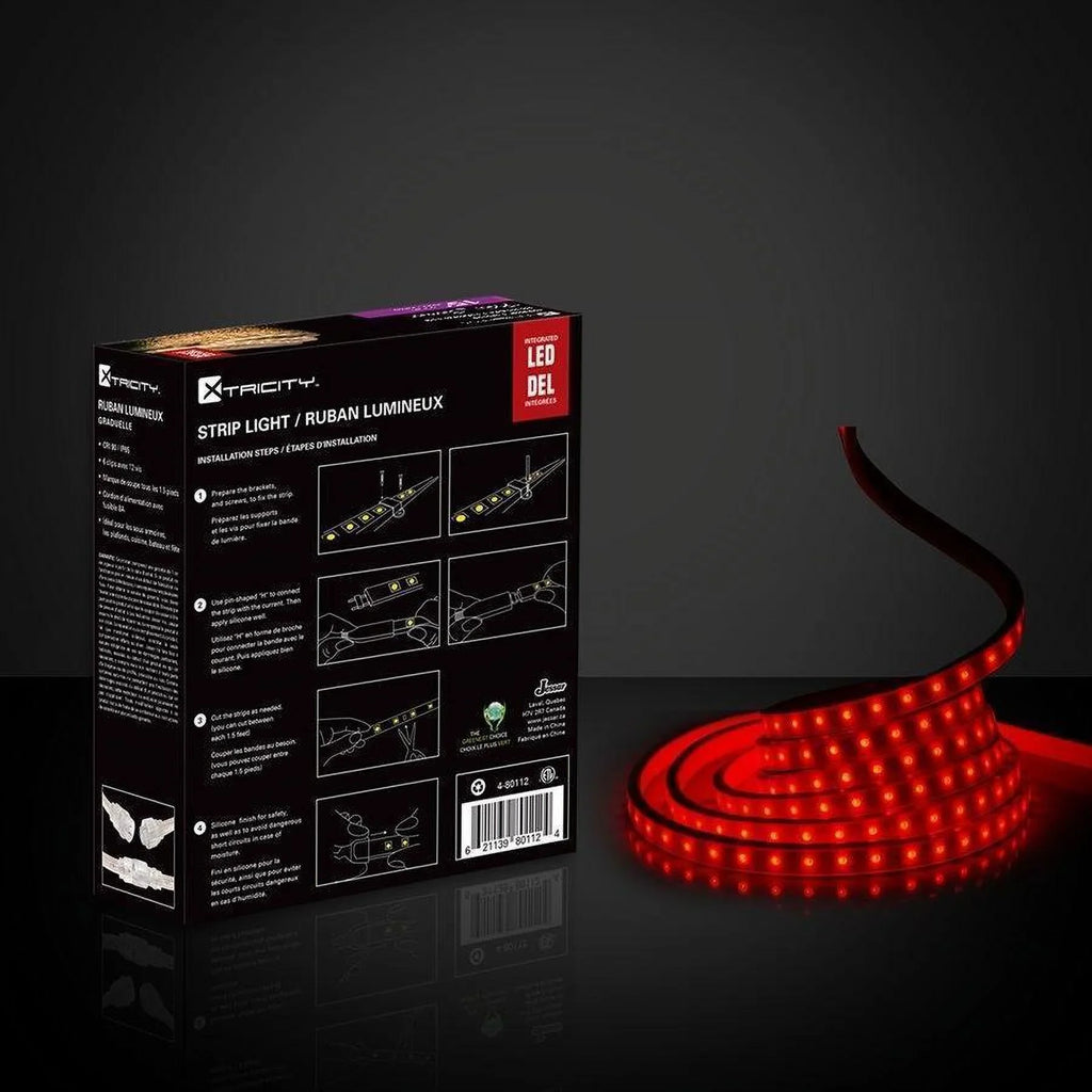 Xtricity flexible led strip 15 feet/8w-3'/120v/Red Indoor and Outdoor