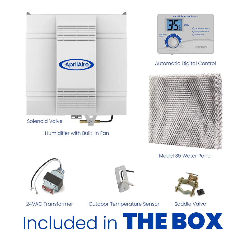 AprilAire 700 Whole-House Humidifier - Automatic - Large Capacity Fan-Powered Furnace Humidifier Homes up to 4,200 Sq. Ft.