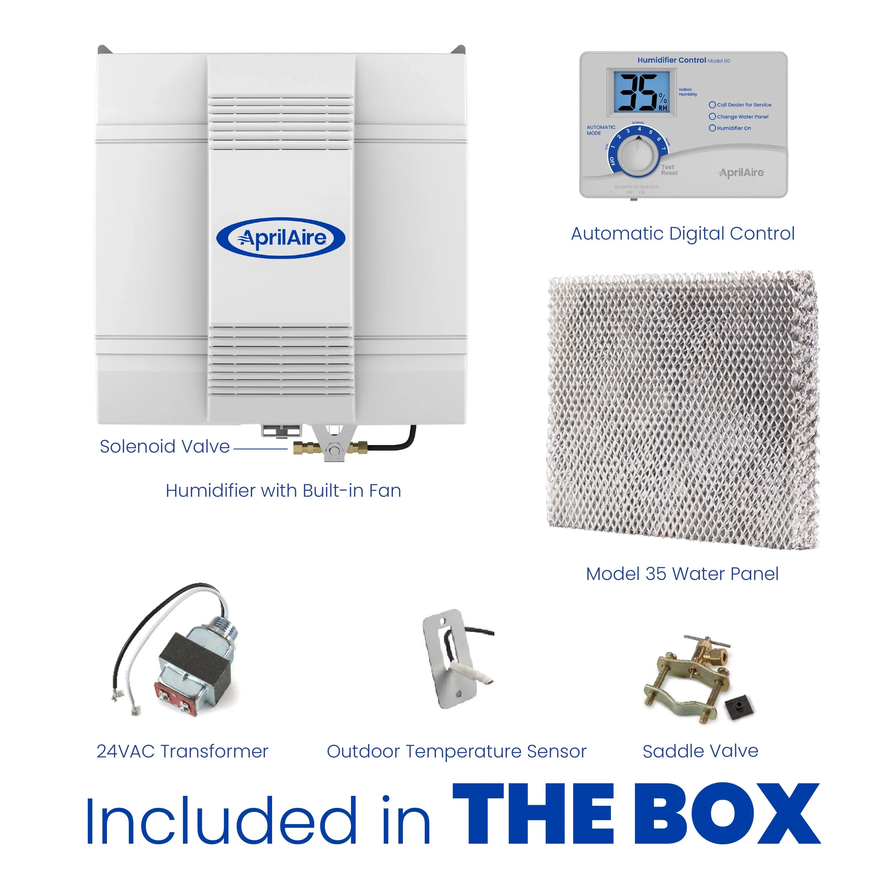 AprilAire 700 Whole-House Humidifier - Automatic - Large Capacity Fan-Powered Furnace Humidifier Homes up to 4,200 Sq. Ft.