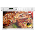 Sylvox 15.6" Kitchen TV Flap down Smart TV Android 11.0 Supports Timing Bluetooth WiFi Foldable Under Cabinet TV