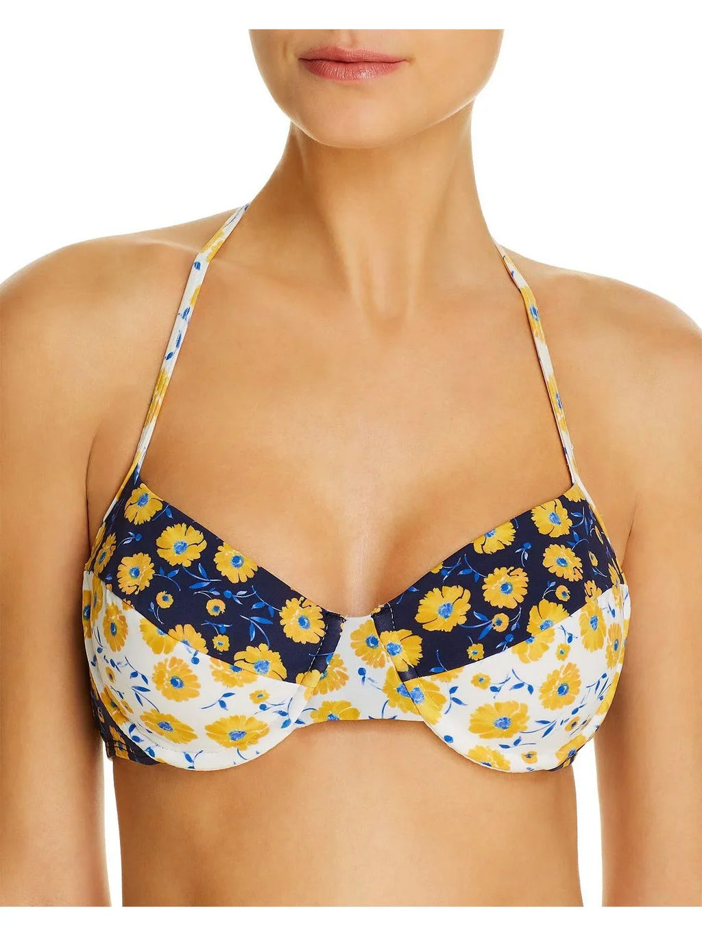 Shoshanna Womens Floral Underwire Swim Top Separates