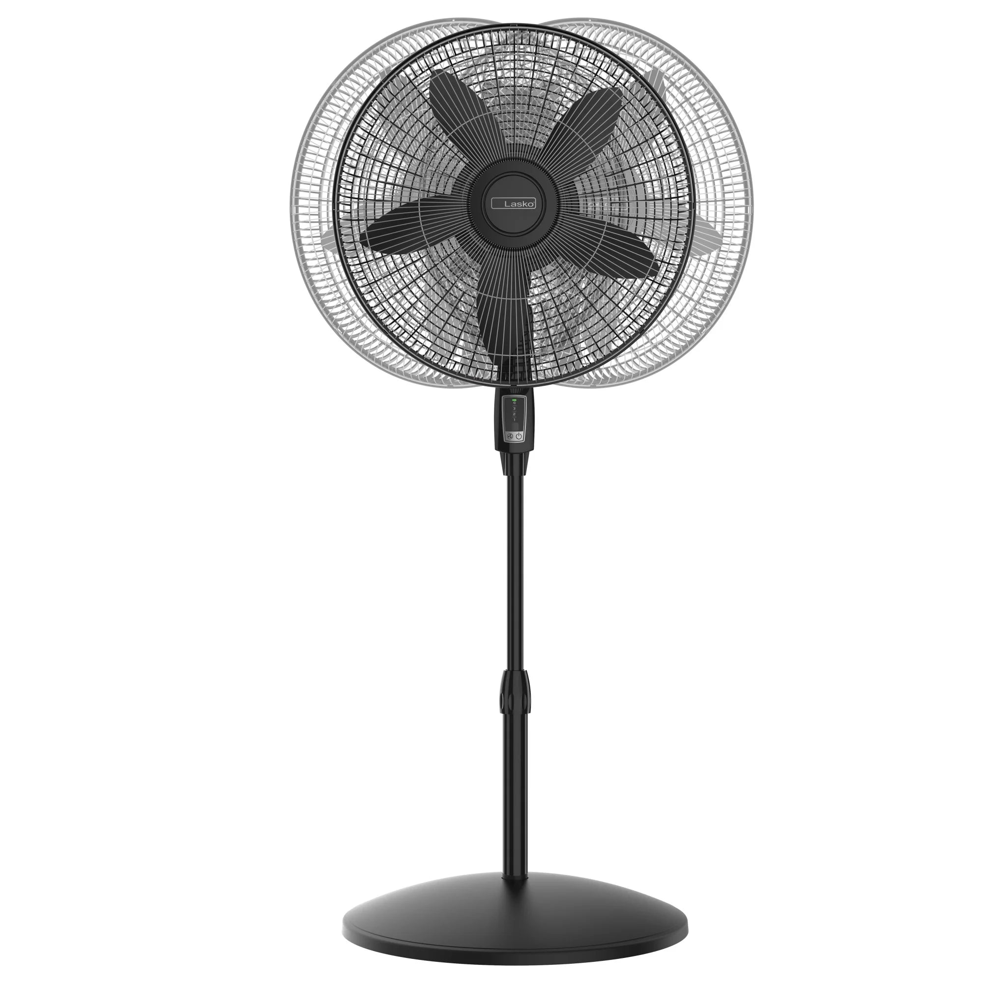 Lasko Cyclone Max 18" 4-Speed Large Room Pedestal Fan with Remote, 53" H, Black, S18605, New