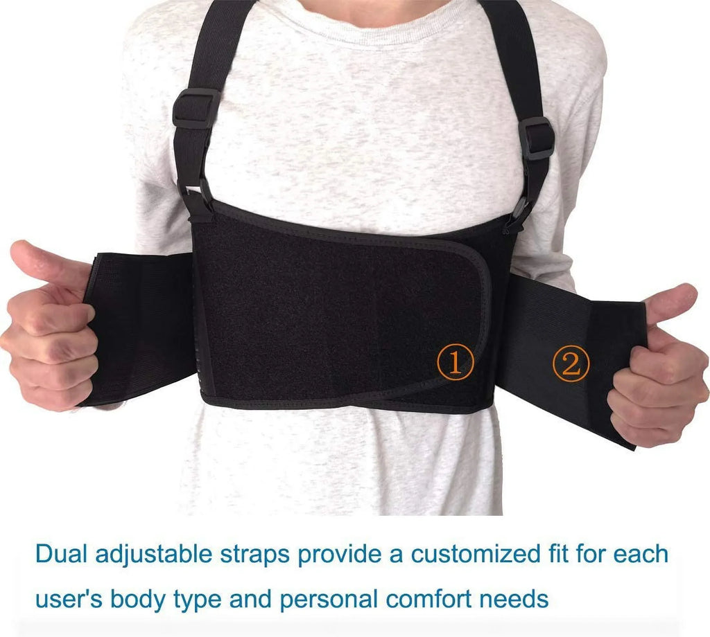 Solmyr Rib and Chest Support Brace, Broken Rib Brace, Breathable Rib Belt Sore or Bruised Ribs Support, Sternum Injuries, Dislocated Ribs Protection, Pulled Muscle Pain (L/XL)