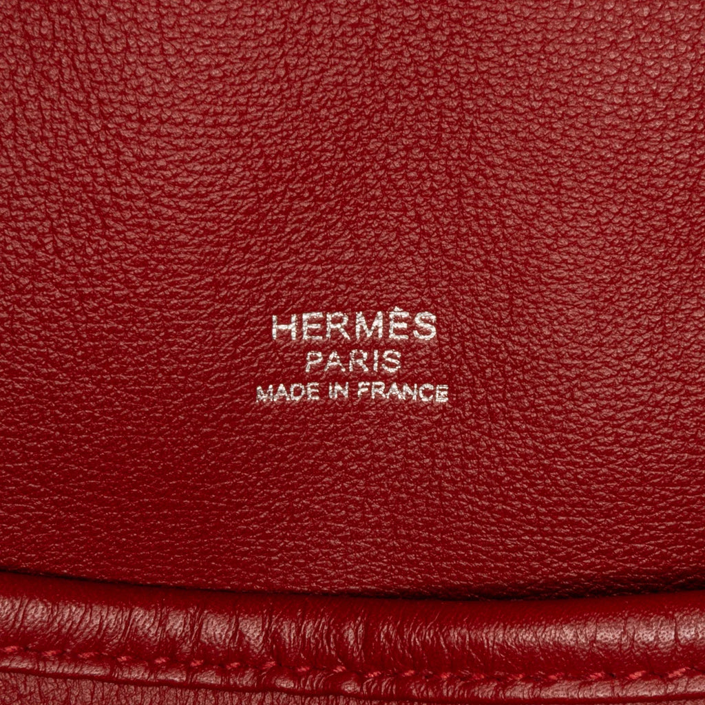 Pre-Owned Authenticated Hermès Sikkim Barda 30 Messenger Bag Calf Leather Red Crossbody Bag Unisex (Good)