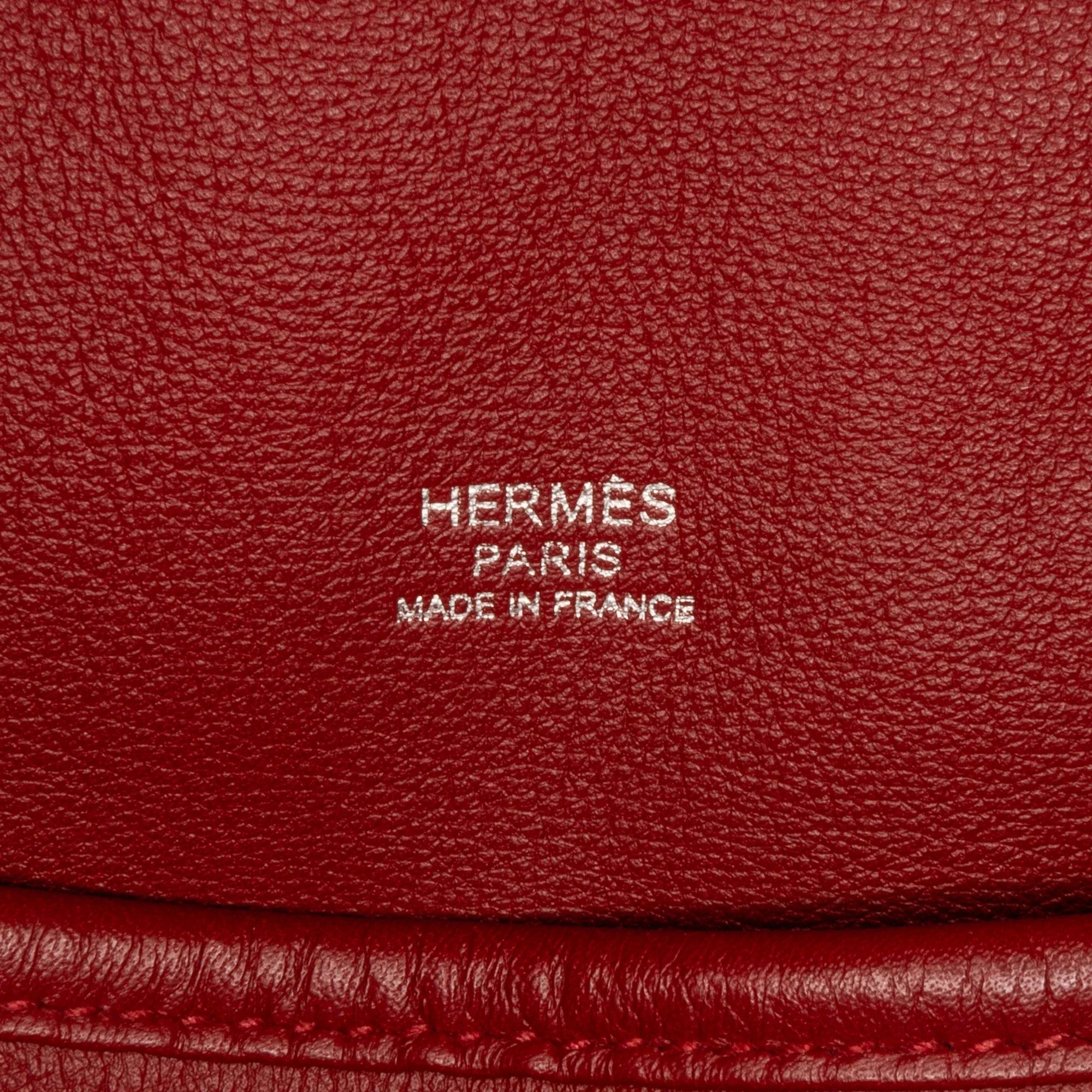 Pre-Owned Authenticated Hermès Sikkim Barda 30 Messenger Bag Calf Leather Red Crossbody Bag Unisex (Good)
