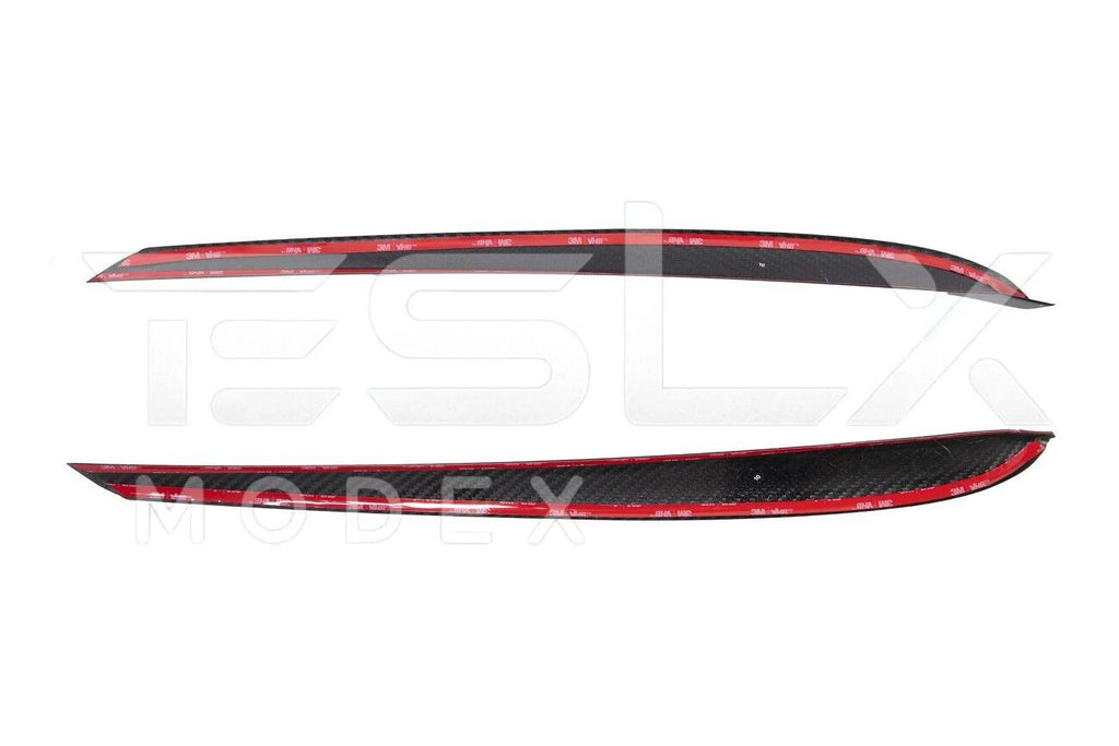 Replacement For 2020-2023 TESLA Model 3 & 2020-Up Model Y Factory Style CARBON FIBER Interior Front Door Trim Panel Protection Pair