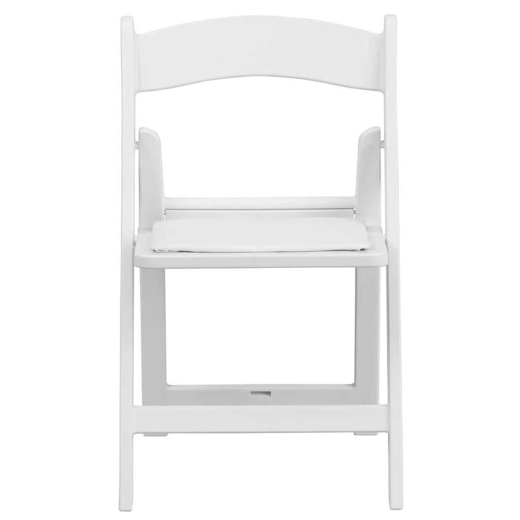 Flash Furniture HERCULES 11 Pack Kids White Resin Folding Chair with White Vinyl Padded Seat
