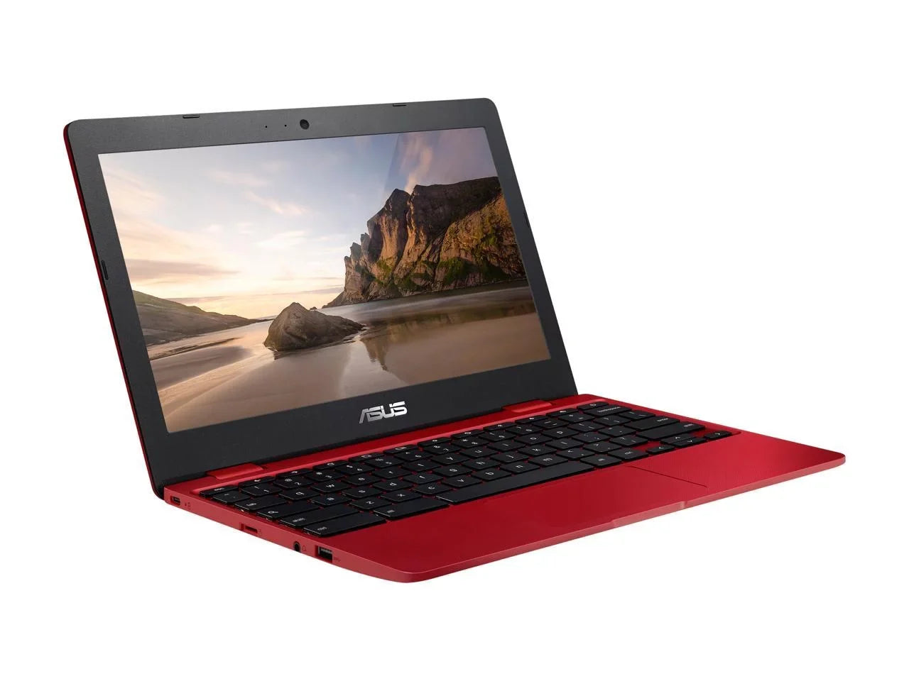 ASUS Chromebook Laptop in Red, 12, Intel Celeron, 32GB Flash Storage, 4GB RAM, C223NA-DH02-RD