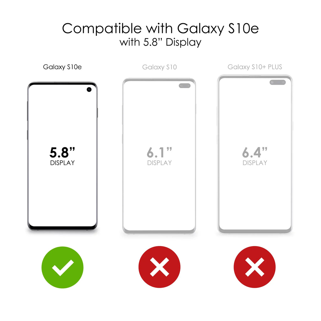 DistinctInk Clear Shockproof Hybrid Case Samsung Galaxy S10e (5.8" Screen) - TPU Bumper Acrylic Back Tempered Glass Screen Protector - Just Want to Drink Coffee Bake Take Naps