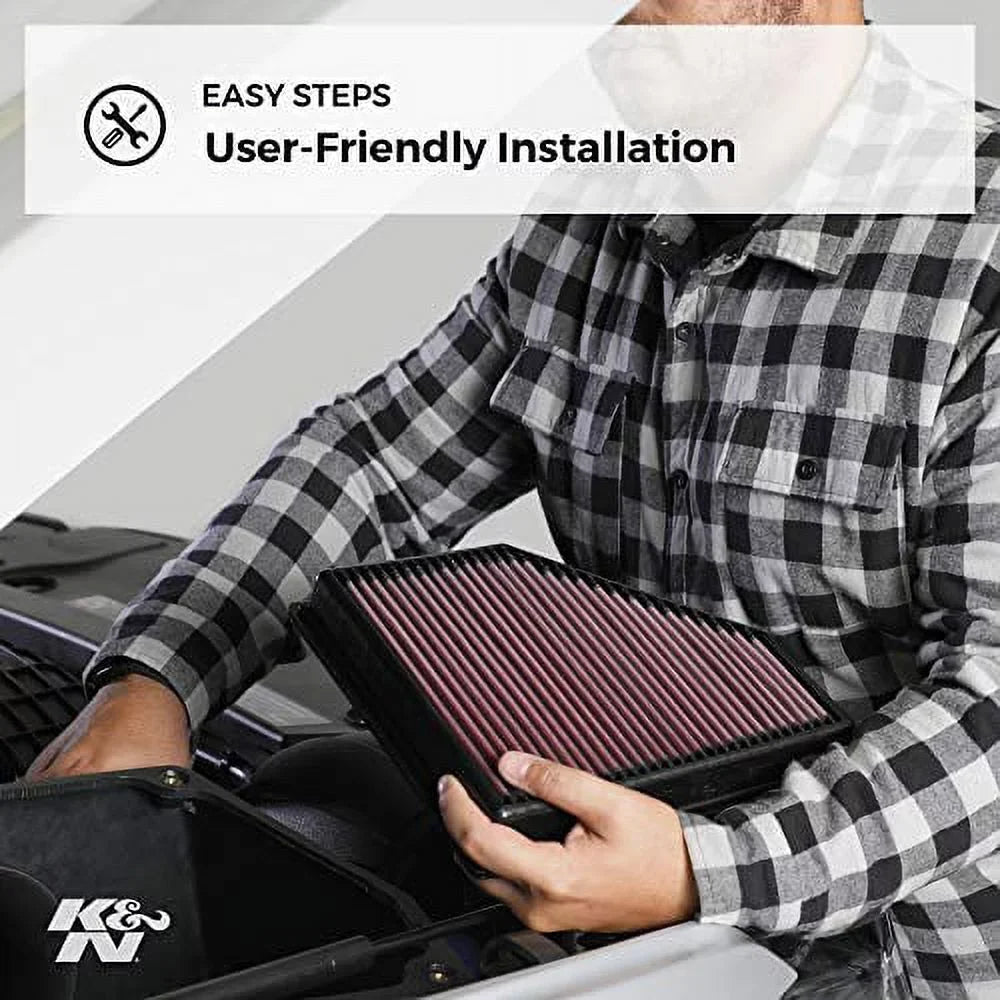 K&N 33-2260 Engine Air Filter: High Permance, Premium, Washable, Replacement: 2001 - 2014 Toyota/Lexus (Kluger, Highlander, Camry Hybrid, Sienna, Alphard, Solara, Wisdom, ES 300, RX 300)