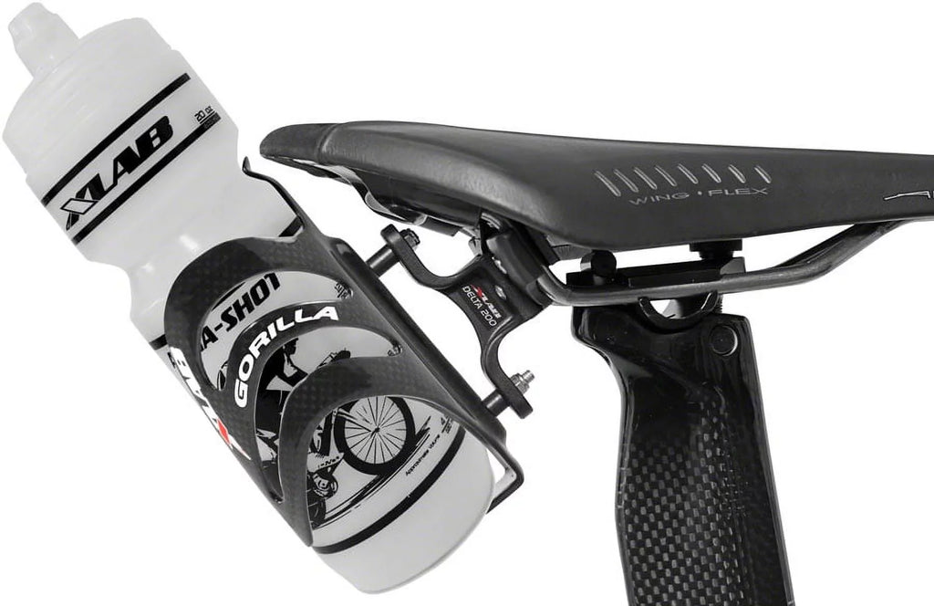 XLAB Delta 200 Rear Water Bottle Cage Black Saddle Mount Aero Bicycle Parts