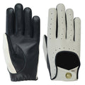 Women Ladies 100% Genuine Lambskin Leather Driving Gloves Chauffeur Full Finger Car Driving Motorcycle Bikers Riding Gloves Bone White-XL