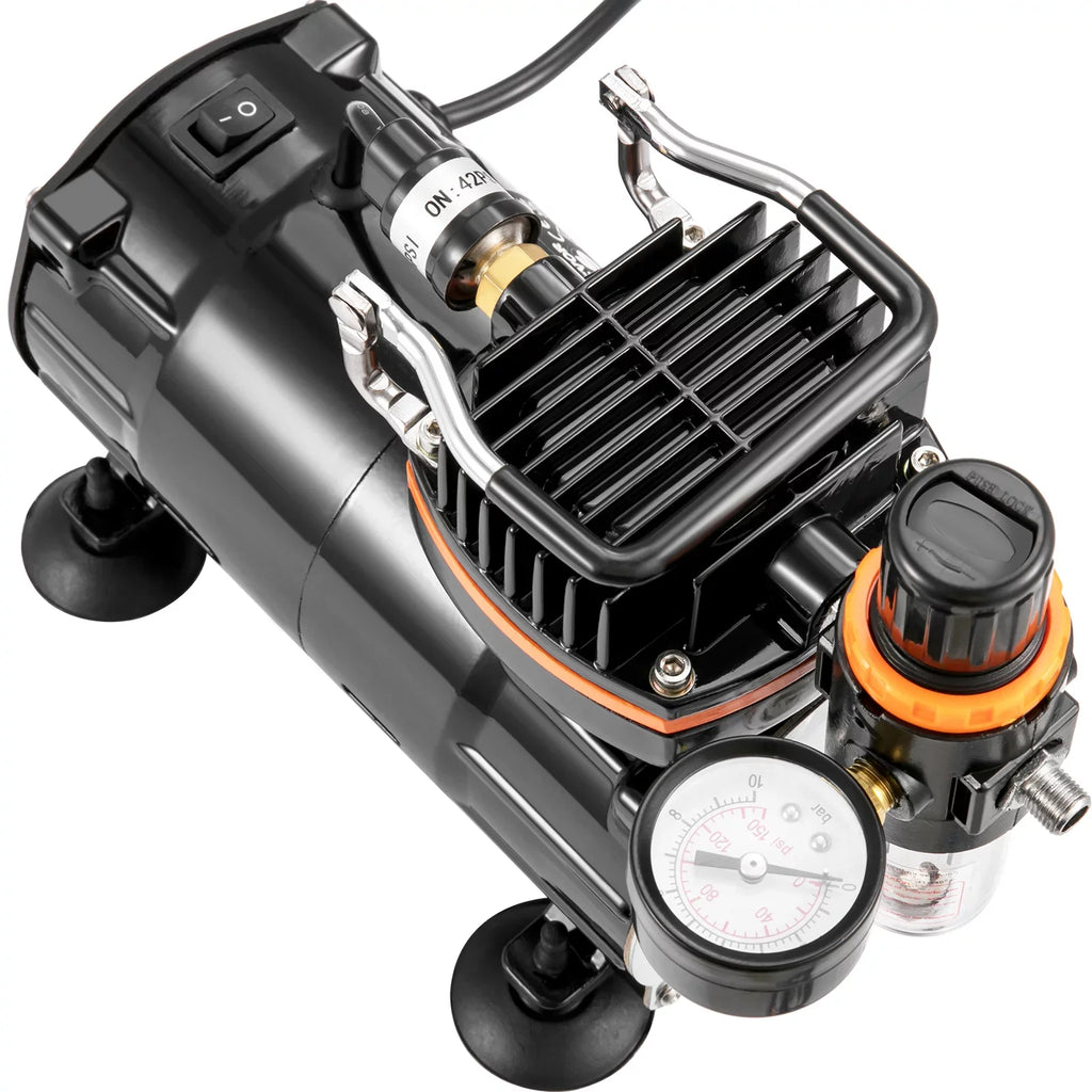 BENTISM Airbrush Kit, Professional Airbrush Set with Compressor, Airbrushing System Kit with Multi-purpose Dual-action Gravity Feed Airbrushes, Art Nail Cookie Tatto