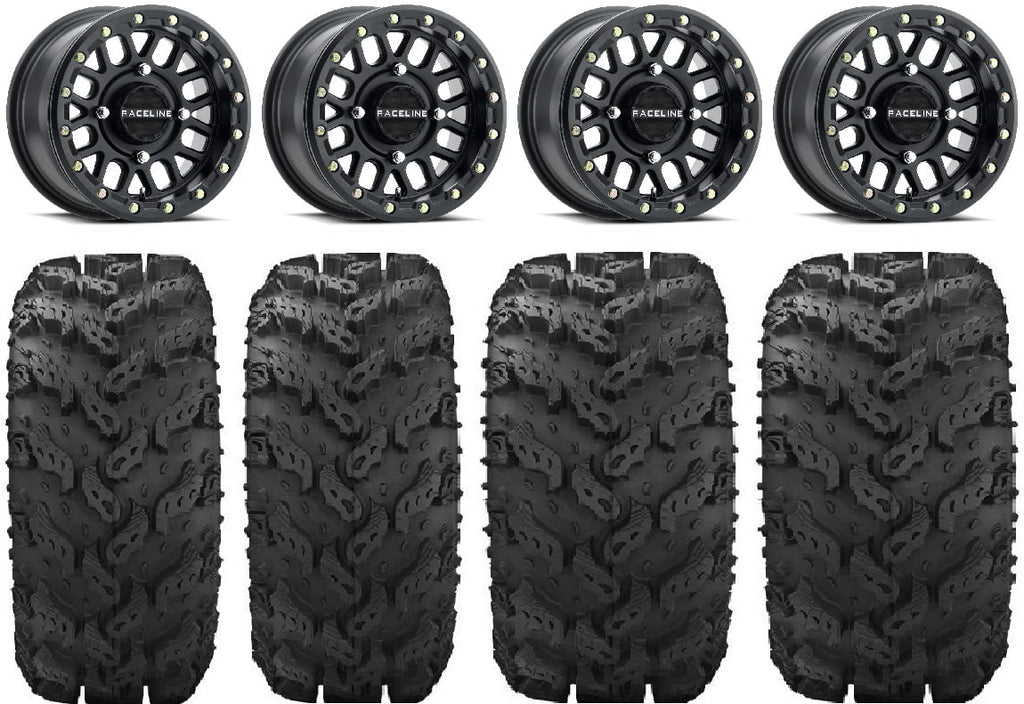 Raceline Podium Bdlk 14" Bk Wheels 26" Reptile Tires Kawasaki Mule Pro FXT