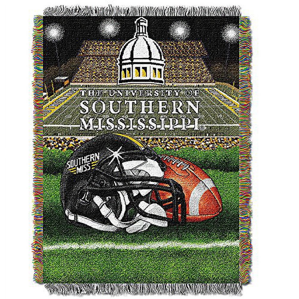 Southern Mississippi Eagles NCAA Woven Tapestry Throw (Home Field Advantage) (48"x60")