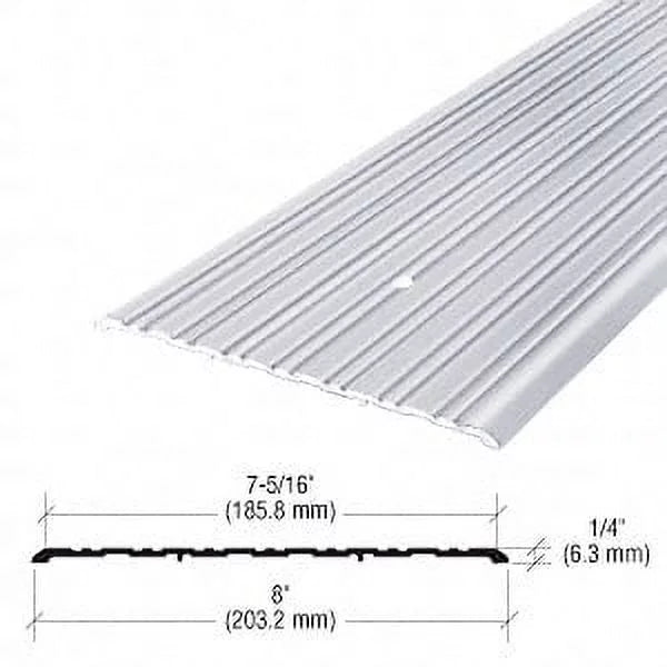 CRL 492A185 8" Aluminum Commercial Saddle Threshold - 185" Length