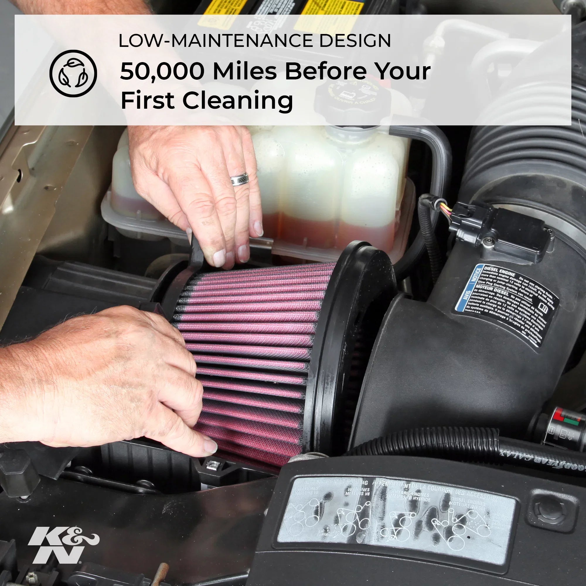 K&N Engine Air Filter: High Permance, Premium, Washable, Industrial Replacement Filter, Heavy Duty: E-3450