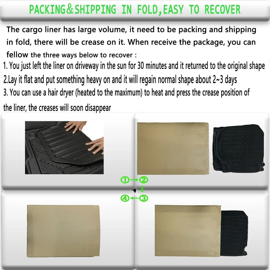 Trunk Liner TPO Cargo Mats 2014-2018 Subaru Forester Reliable Protection