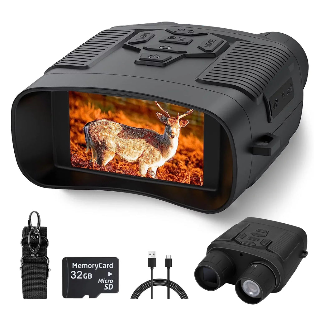SuntekCam Night Vision Goggles Night Vision Binoculars with 32GB SD Card 24MP/1080P 6x Zoom Suitable Hunting at Night and Taking Pictures and Videos NVI-800