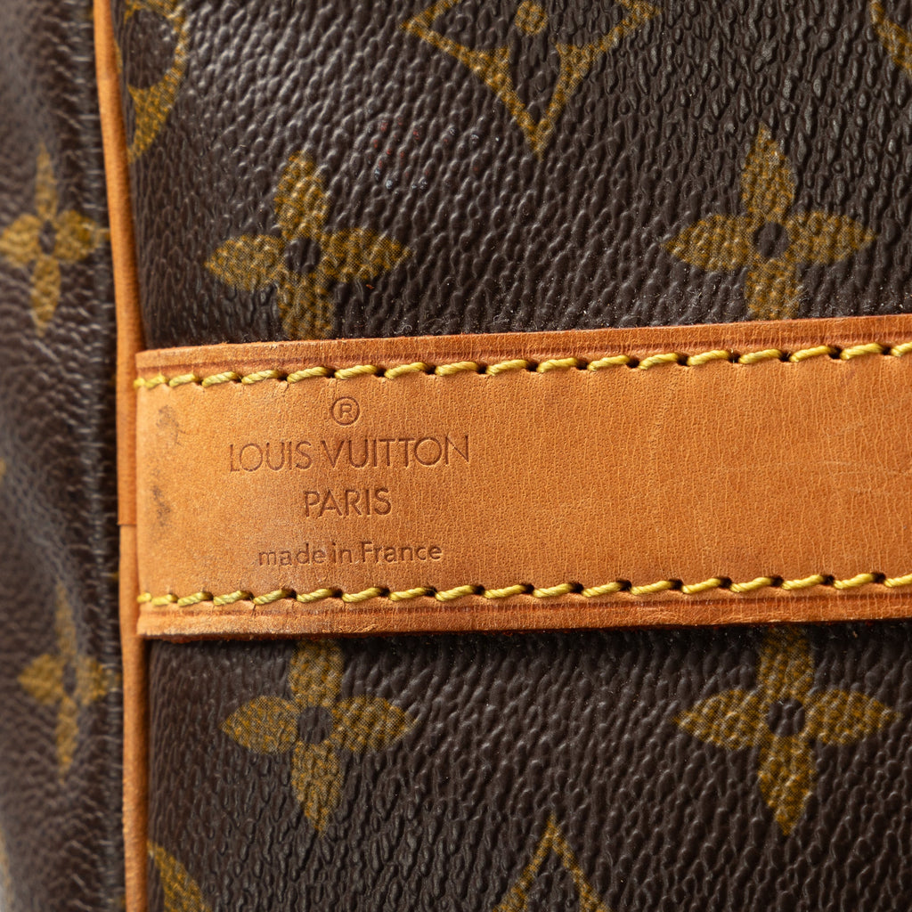 Pre-Owned Authenticated Louis Vuitton Monogram Keepall Bandouliere 60 Canvas Brown Travel Bag WeekenderBag Unisex (Good)