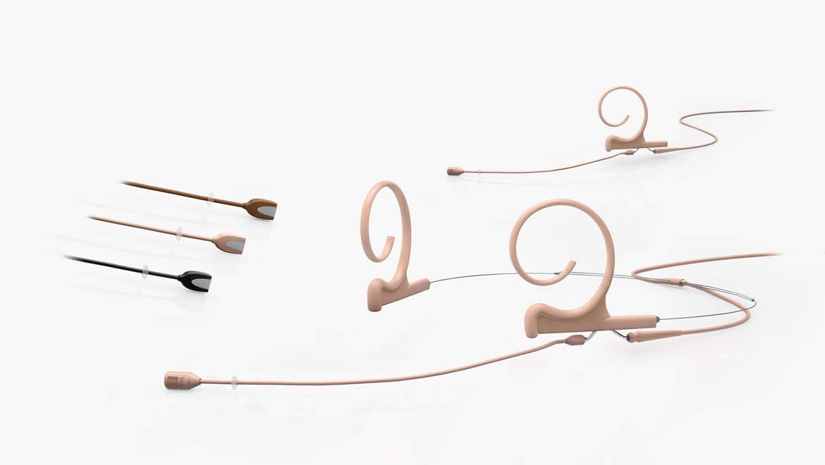 DPA 4188 CORE Slim Directional Flex Headset Microphone for Shure Wireless - Medium Length, Beige