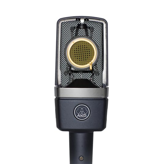 AKG Pro Audio C414XLS Pair Studio Grade Professional Large Diaphragm, Dual Capsule, Multi-Pattern, Vocal & Instrument Condenser Microphone with Aluminum Carrying Case. XLR Connector. Gray with Gold.