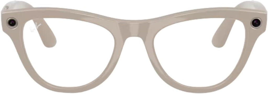 Meta Ray-Ban (Gen 1), Skyler, Shiny Chalky Grey | Smart AI Glasses for Men, Women â 12 MP Ultra-Wide Camera, Open-Ear Audio, Video Recording, Bluetooth â TransitionsÂ® Sapphire Lenses â Sunglasses