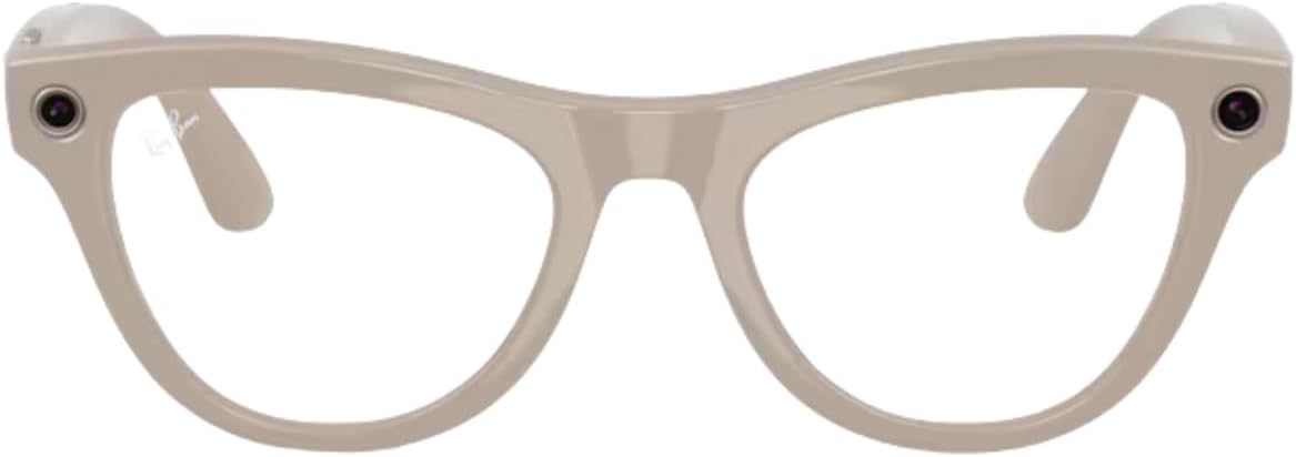 Meta Ray-Ban (Gen 1), Skyler, Shiny Chalky Grey | Smart AI Glasses for Men, Women â 12 MP Ultra-Wide Camera, Open-Ear Audio, Video Recording, Bluetooth â TransitionsÂ® Sapphire Lenses â Sunglasses