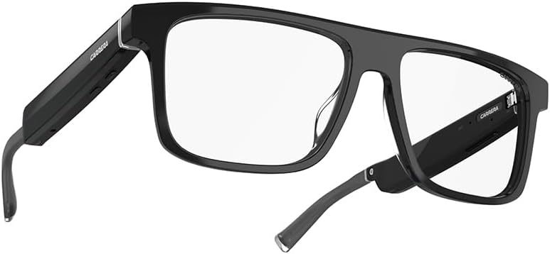 Carrera Smart Glasses with Alexa, Smart audio glasses, Sprinter black frames with blue light filtering lenses, Square