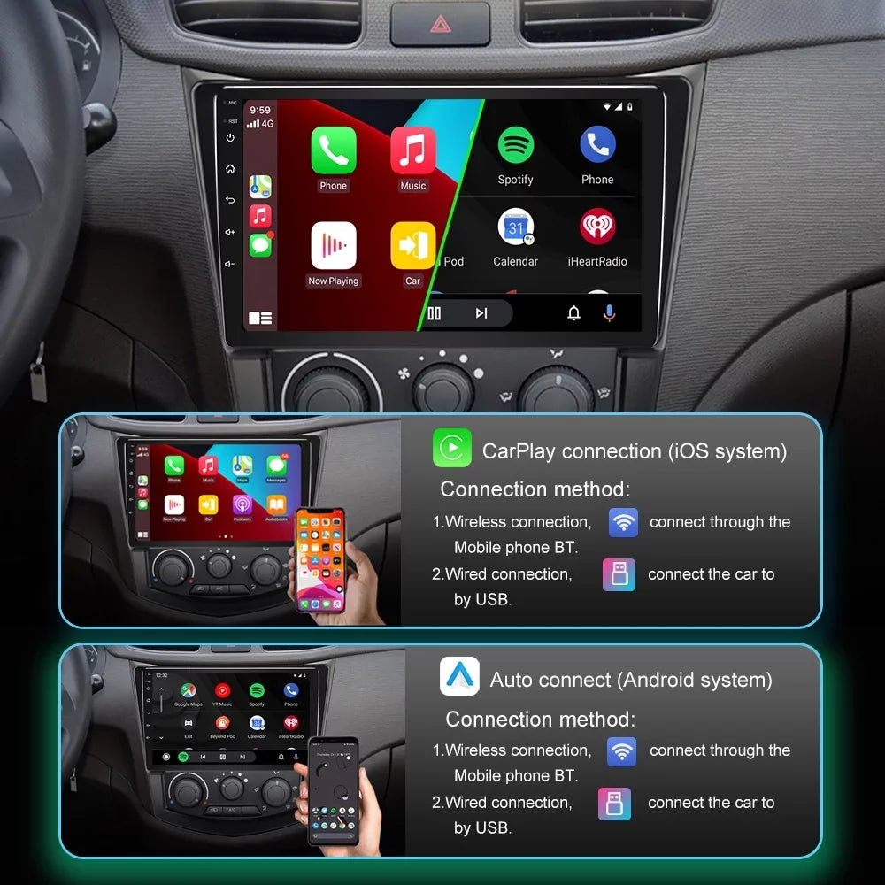 JMANCE 9 inch Apple CarPlay & Android Auto Car Stereo Receiver, Car Radio with 2010-2013 Mazda 3 with backup camera