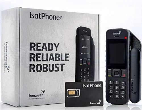 2021 Unlocked IsatPhone 2.1 Satellite Phone - Voice, SMS, GPS Tracking, SOS Global Coverage - Water Resistant - Sim Card Included (No Airtime) - Prepaid and Monthly Plans Availableâ¦