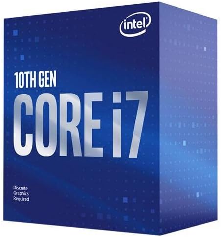 IntelÂ® Coreâ¢ i7-10700F Desktop Processor 8 Cores up to 4.8 GHz Without Processor Graphics LGA1200 (IntelÂ® 400 Series chipset) 65W