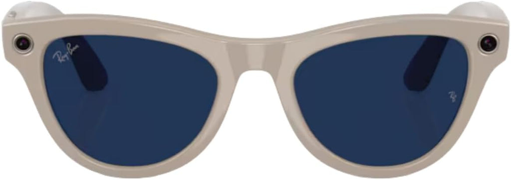 Meta Ray-Ban (Gen 1), Skyler, Shiny Chalky Grey | Smart AI Glasses for Men, Women â 12 MP Ultra-Wide Camera, Open-Ear Audio, Video Recording, Bluetooth â TransitionsÂ® Sapphire Lenses â Sunglasses
